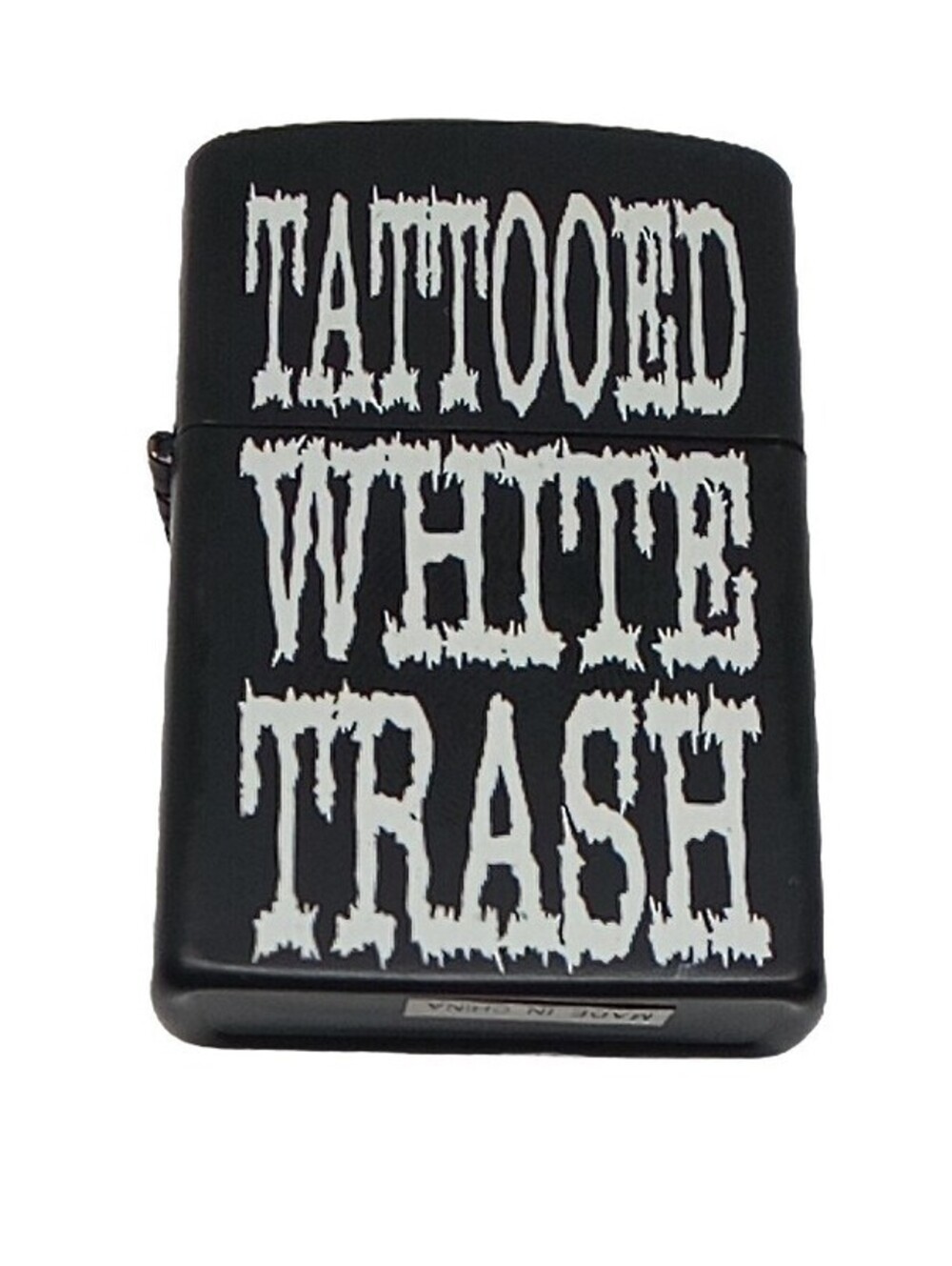 VINTAGE TATTOOED WHITE TRASH C&D VISIONARY LIGHTER NEW UNUSED CHROME 2000